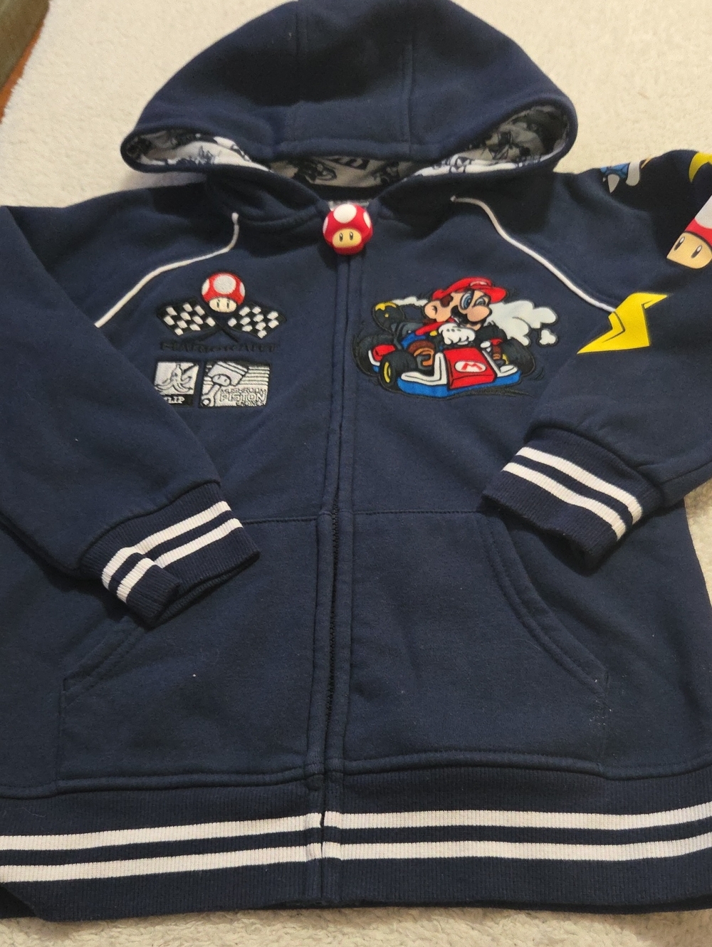 NINTENDI MARIOKART HOODIE ZIP UP SWEATSHIRT